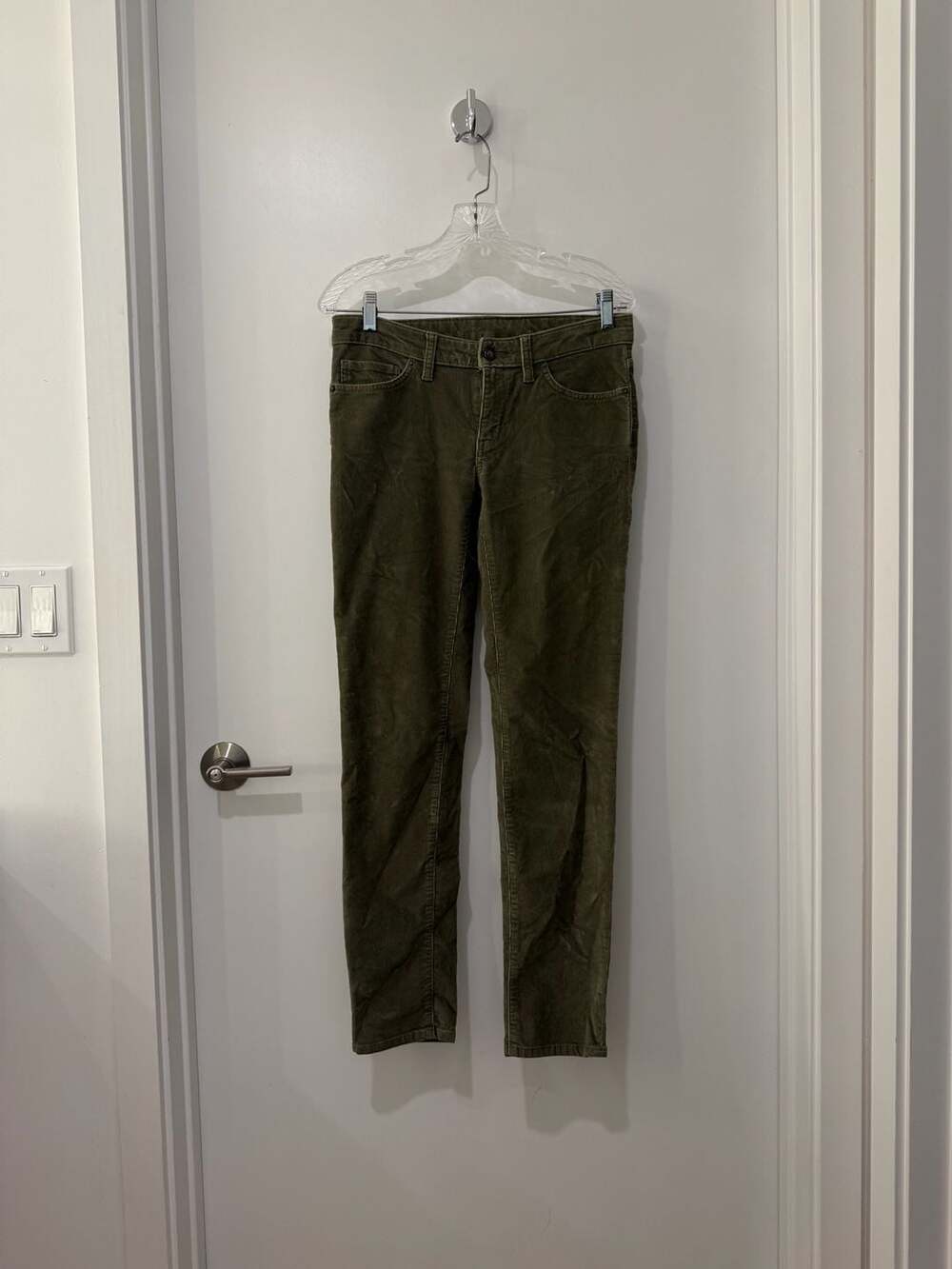 Patagonia Women's Olive Green Fitted Corduroy Pants
